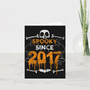 Skrämmande sedan 2017 Halloween Födelsedagspresent Kort