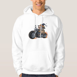 Skrämmande sengångare motorcykelåkning Halloween B Hoodie