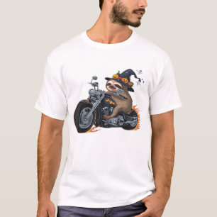 Skrämmande Sengångare Motorcykeltur Halloween Bike T Shirt