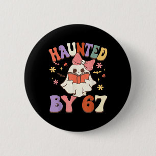 Skrämmande Sex Sju 6 7 Meme 67 Skelett Hand Hallow Knapp