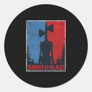 Skrämmande Siren Head Meme Gamer Barn Pojkar Flick Runt Klistermärke