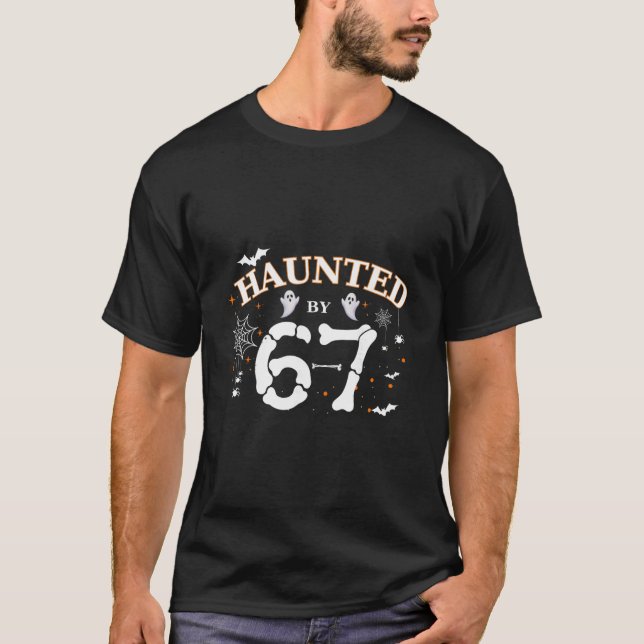 Skrämmande Six Seven 67 Meme Gen Alpha Slang  T Shirt (Framsida)