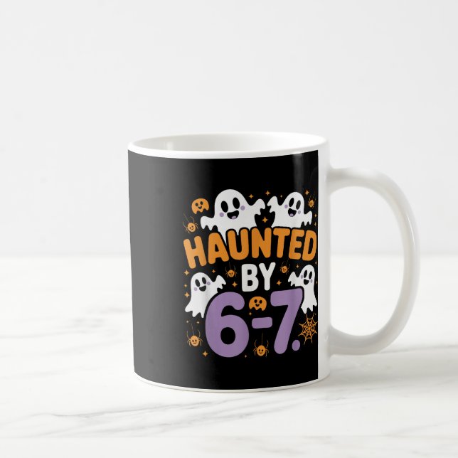 Skrämmande Six Seven 6 7 Meme 67 Skelett Hand Hall Kaffemugg (Höger)