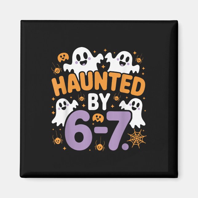 Skrämmande Six Seven 6 7 Meme 67 Skelett Hand Hall Magnet (Framsidan)