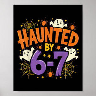 Skrämmande Six Seven 6 7 Meme 67 Skelett Hand Hall Poster