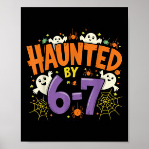 Skrämmande Six Seven 6 7 Meme 67 Skelett Hand Hall Poster