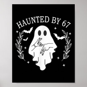 Skrämmande Six Seven 6 7 Meme 67 Skelett Hand Hall Poster