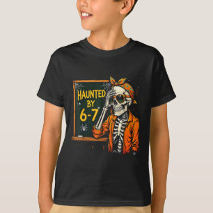 Skrämmande Six Seven 6 7 Meme 67 Skelett Hand Hall T Shirt