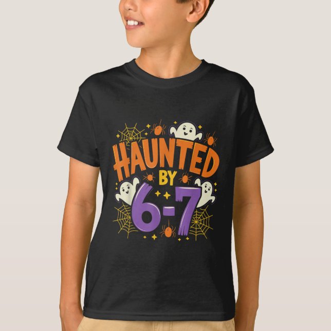 Skrämmande Six Seven 6 7 Meme 67 Skelett Hand Hall T Shirt (Framsida)