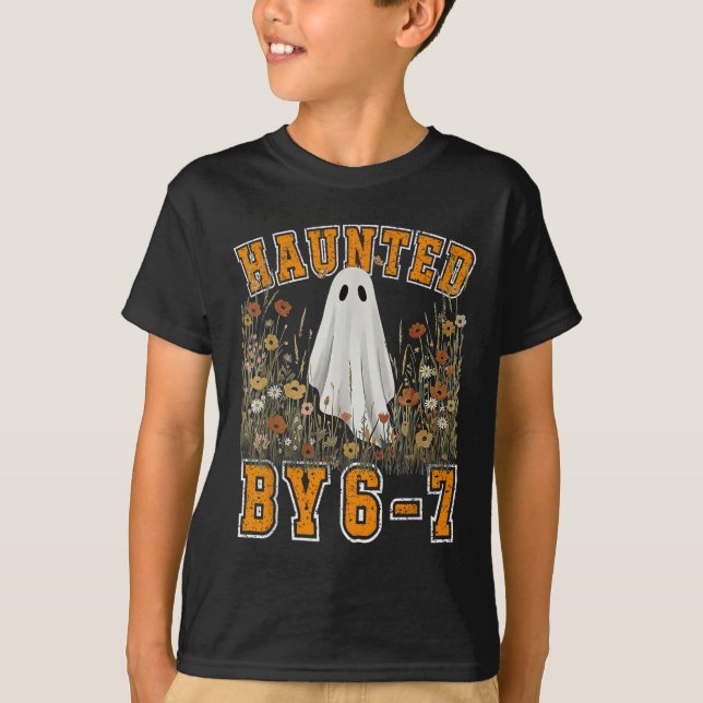Skrämmande Six Seven 6 7 Meme 67 Skelett Hand Hall T Shirt (Framsida)