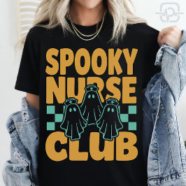 Skrämmande Sjuksköterskeklubben Halloween Spöksköt T Shirt