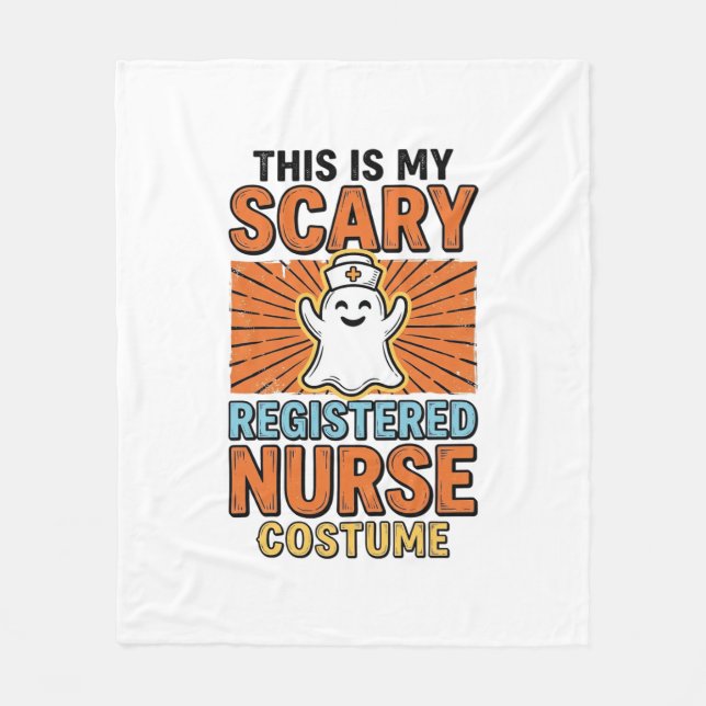 Skrämmande Sjuksköterskekostym Halloween Design_1 Fleecefilt (Framsidan)