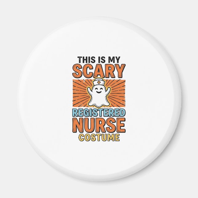 Skrämmande Sjuksköterskekostym Halloween Design_1 Magnet (Framsidan)