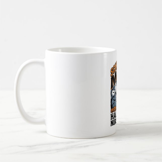 Skrämmande sjuksköterskekostym Halloween spöksköte Kaffemugg (Vänster)