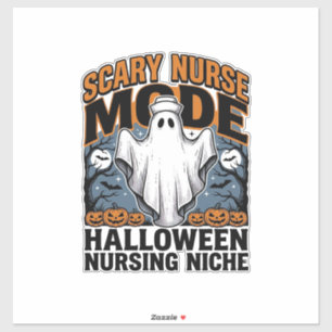 Skrämmande sjuksköterskekostym Halloween spöksköte Klistermärken