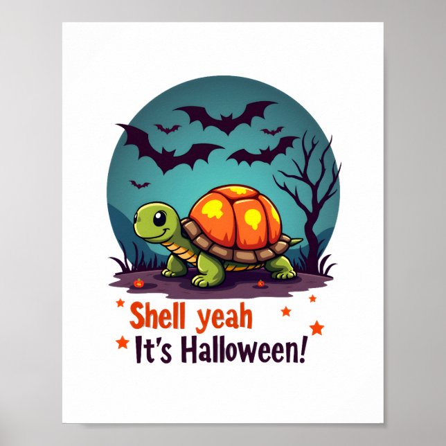 Skrämmande Skal Överraskning Sköldpadda Poster (Framsidan)