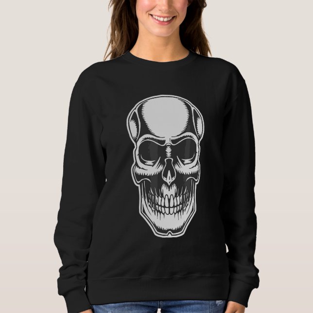 Skrämmande skalle ansikte t shirt (Framsida)