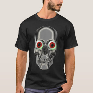 Skrämmande skalle och ögon t shirt