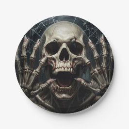 Skrämmande skalleskrik Halloweenfest liten