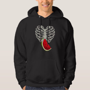 Skrämmande skelett Halloween dödskalle revben burk Hoodie