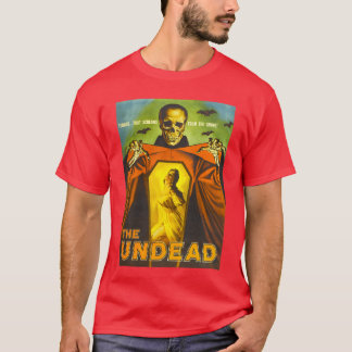 Skrämmande skelett Retro Halloween monster affisch T Shirt