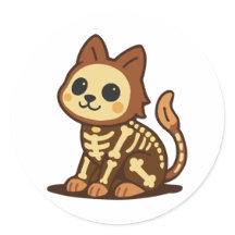 Skrämmande skelettkatt