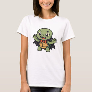 Skrämmande sköldpadda vampyr Halloween överstor t- T Shirt