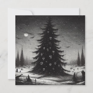 Skrämmande skräckjulgran Goth jul Julkort
