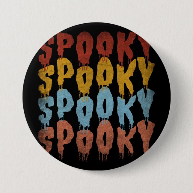 SKRÄMMANDE SKRÄMMANDE HALLOWEEN KNAPP (Framsida)