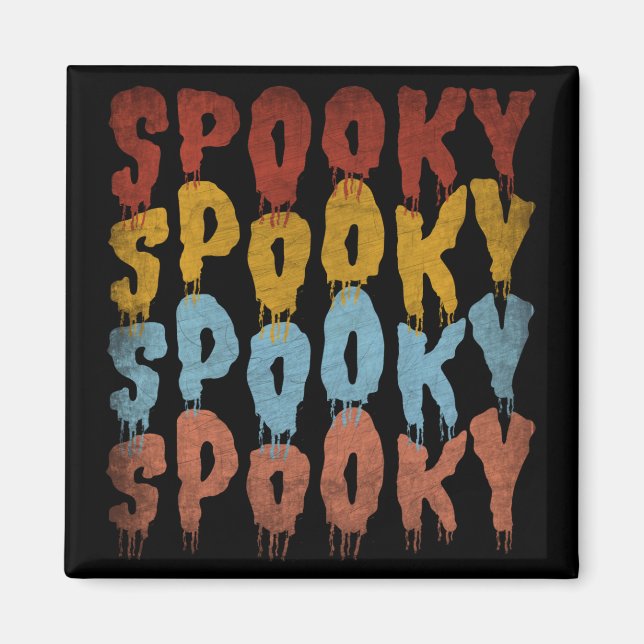 SKRÄMMANDE SKRÄMMANDE HALLOWEEN MAGNET (Framsidan)