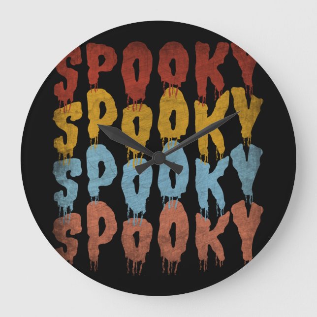 SKRÄMMANDE SKRÄMMANDE HALLOWEEN STOR KLOCKA (Framsida)
