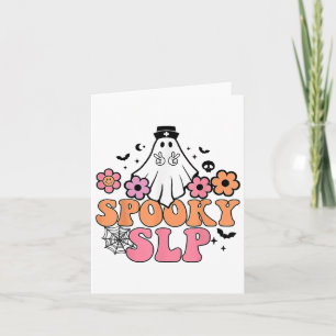 Skrämmande Slp Logoped Söt Ghost Kort