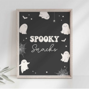 Skrämmande Snabbmat Halloween-festskylt Poster