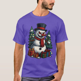 Skrämmande Snöman Skräckjul Skräck Högtid Appa T Shirt