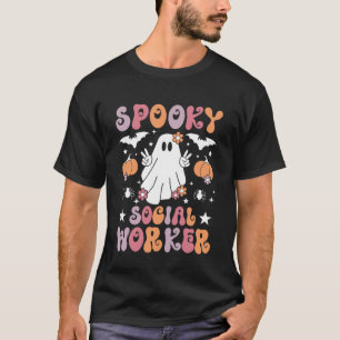 Skrämmande socialarbetare Halloween Bästa socialar T Shirt