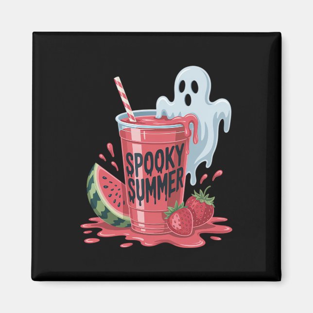 Skrämmande sommar drycker Summerween Magnet (Framsidan)