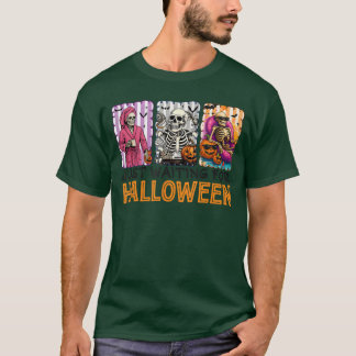 Skrämmande sommar skelett som bara väntar på Hallo T Shirt