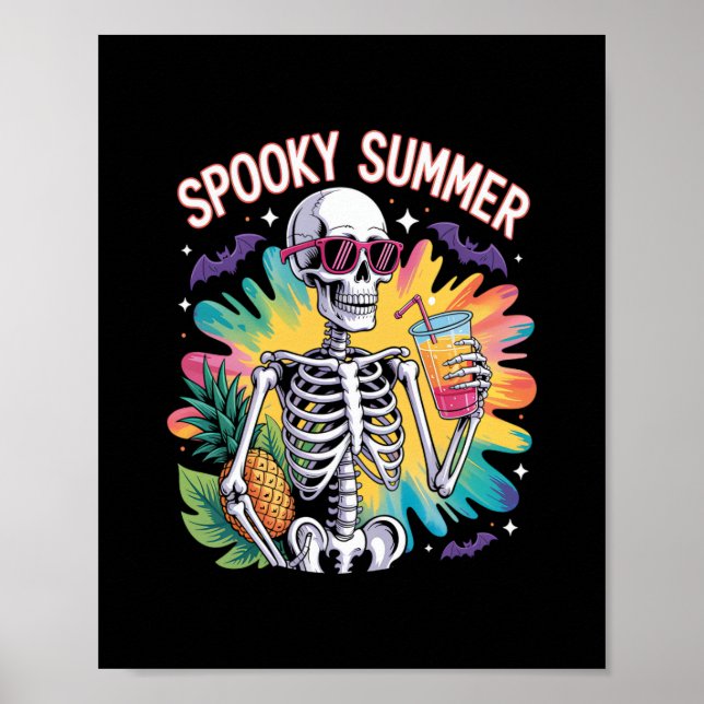 Skrämmande sommarstrand semester poster (Framsidan)