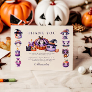 Skrämmande söt 2-års födelsedag Halloween Pastell Tack Kort