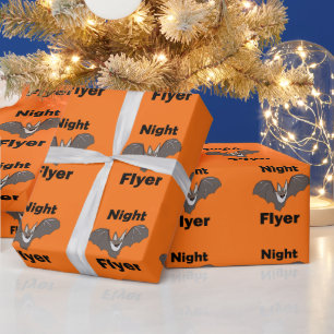Skrämmande söt fladdermus nattflygare presentpapper