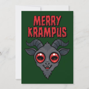 Skrämmande söt glad Krampus Kort