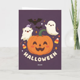 Skrämmande söt Halloween-fest Kort