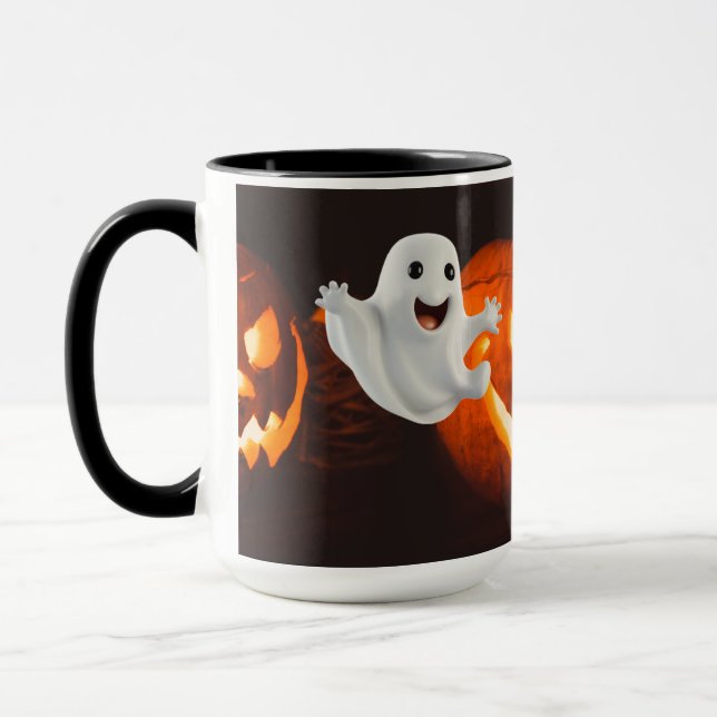 Skrämmande söt Halloween-ghost Mugg (Vänster)