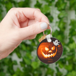 Skrämmande söt Halloween-ghost Nyckelring