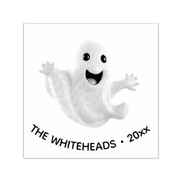 Skrämmande söt Halloween-ghost Självfärgande Stämpel