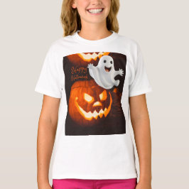 Skrämmande söt Halloween-ghost T Shirt