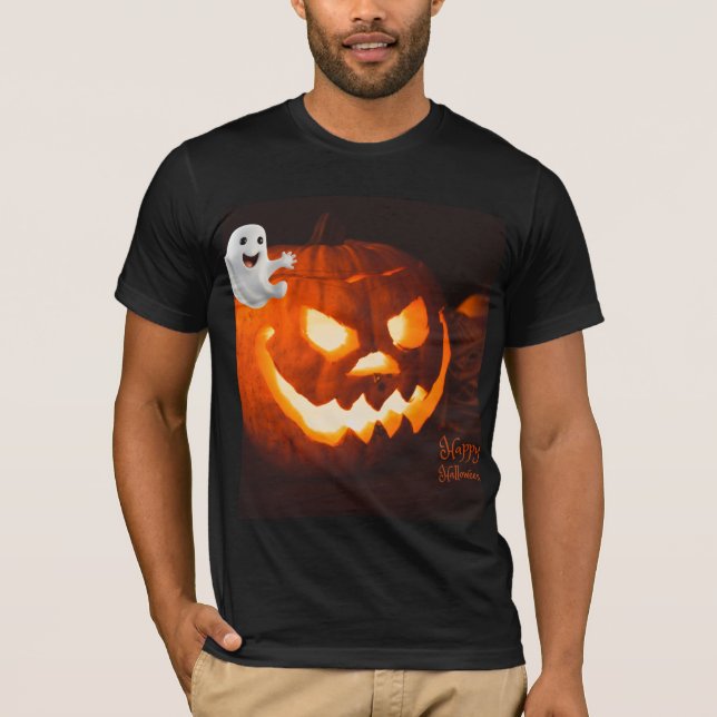 Skrämmande söt Halloween-ghost T Shirt (Framsida)