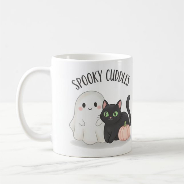 Skrämmande söt Halloween-mugg Kaffemugg (Vänster)
