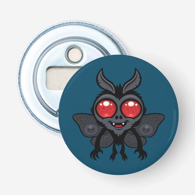 Skrämmande söt kryptid Mothman-monster Flasköppnare (Framsidan)