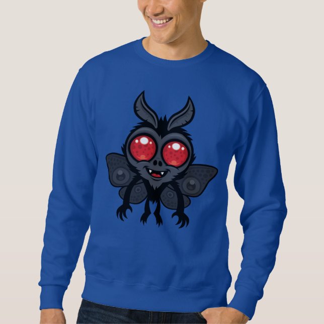 Skrämmande söt kryptid Mothman-monster Lång Ärmad Tröja (Framsida)